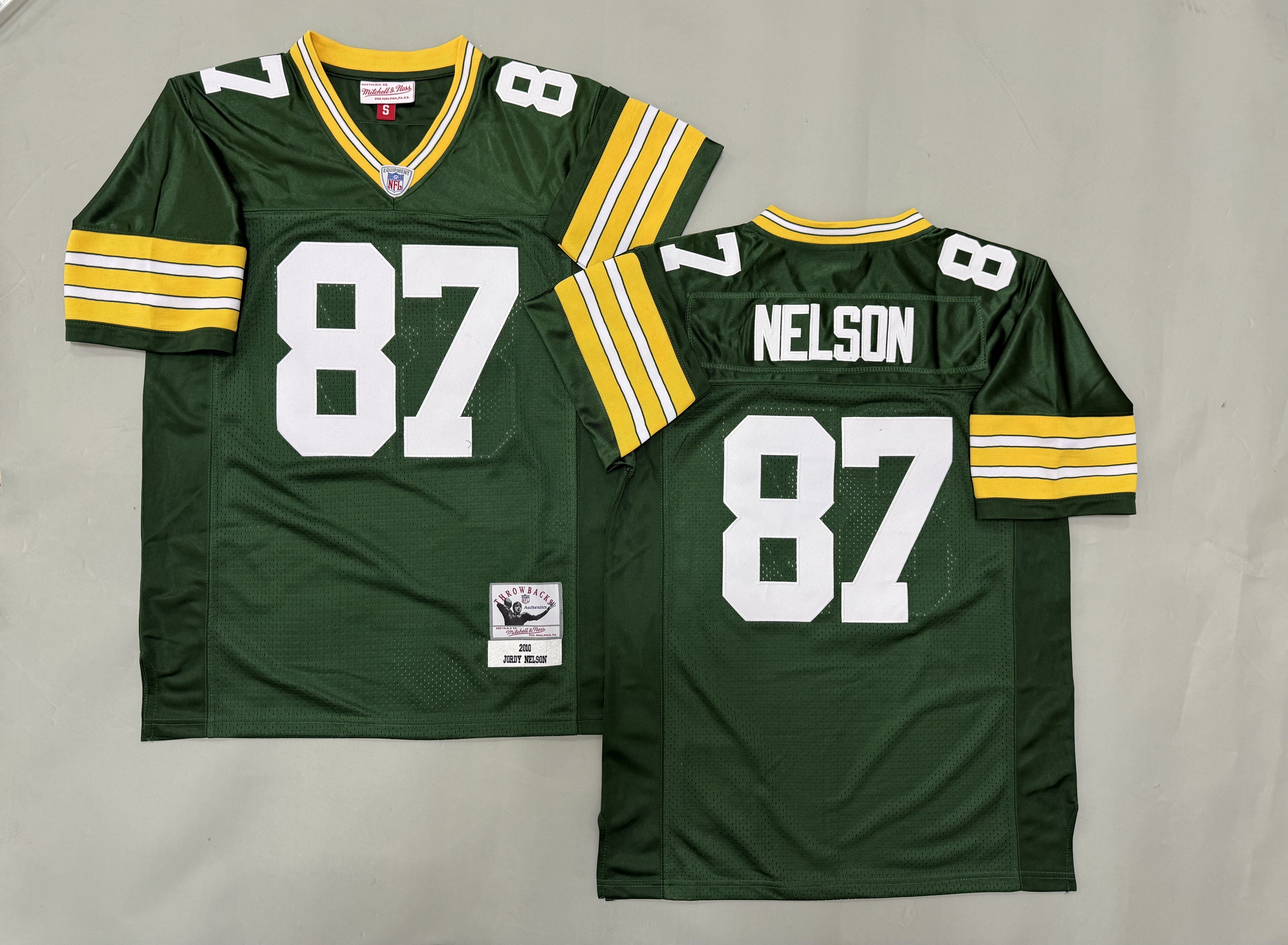 Men 2026 Green Bay Packers #87 Nelson Green Throwback Limited NFL Jersey style 01